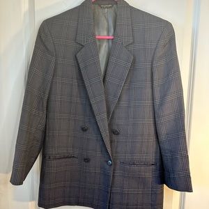 PBM Oversized Double Breasted PlaidBlazer, size Medium